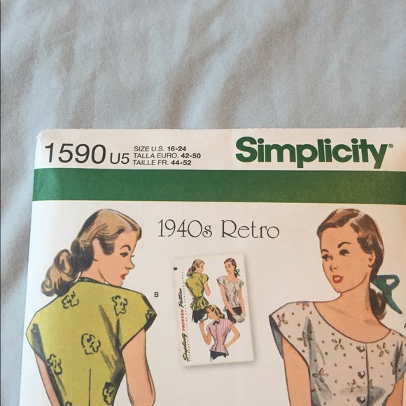 1940’s retro and vintage blouse patterns - Picture 2 of 6